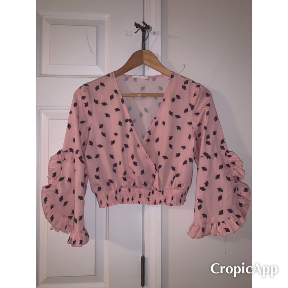 Cropped ‘goodnight macaroon my blouse